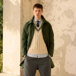 HAST Balmacaan en coton ciré><noscript><img width=