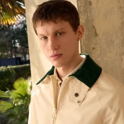 HAST Blouson en coton ciré écru> Manteaux Et Blousons