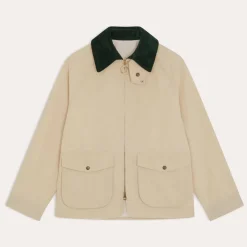 HAST Blouson en coton ciré écru><noscript><img width=