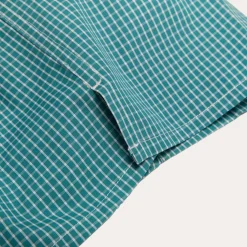 HAST Caleçon upcyclé vert à petits carreaux blancs> Caleçons