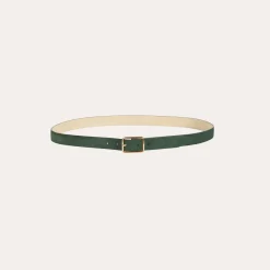 HAST Ceinture réversible en cuir suédé verte et beige><noscript><img width=