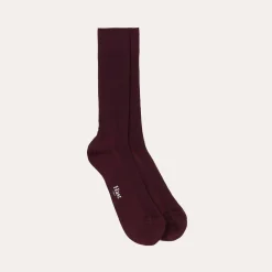 HAST Chaussettes prune en laine mérinos> Chaussettes