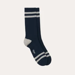 HAST Chaussettes rayées marine et grises> Chaussettes