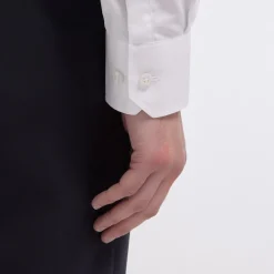 HAST Chemise cintrée double retors en popeline blanche><noscript><img width=
