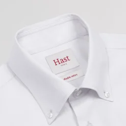 HAST Chemise cintrée double retors en popeline blanche><noscript><img width=