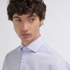 HAST Chemise cintrée en fil-à-fil double retors> Cintrée | Chemises Bleues