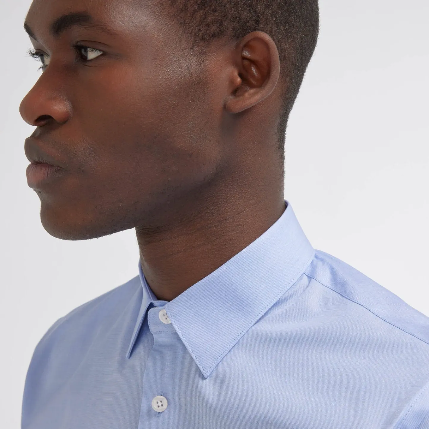 HAST Chemise cintrée en fil-à-fil double retors e> Cintrée | Chemises Bleues