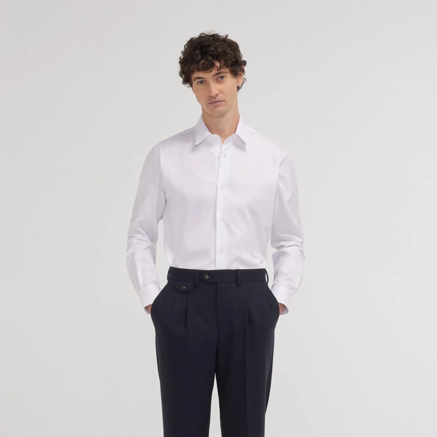 HAST Chemise cintrée en oxford double retors he> Cintrée | Chemises Blanches