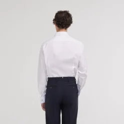 HAST Chemise cintrée en oxford double retors blanche à poignets mousquetaires><noscript><img width=