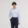 HAST Chemise cintrée en popeline double retors bleu ciel> Cintrée | Chemises Bleues