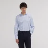 HAST Chemise cintrée en popeline double retors à petites rayures es> Cintrée | Chemises Formelles