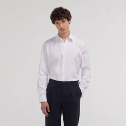 HAST Chemise cintrée en popeline double retors he> Chemises Blanches | Chemises Formelles