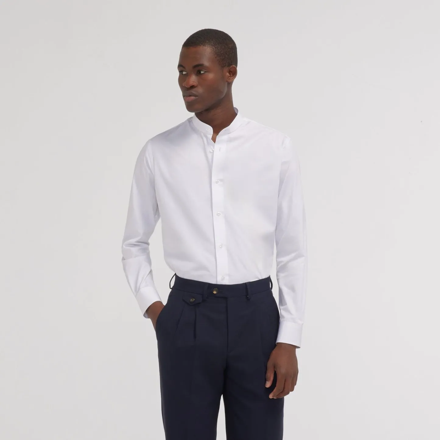 HAST Chemise cintrée en popeline double retors blanche> Cintrée | Chemises Blanches