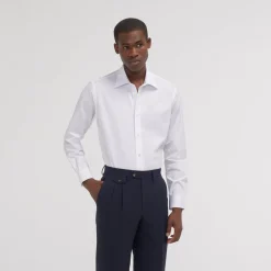 HAST Chemise cintrée en popeline double retors blanche> Cintrée | Chemises Blanches