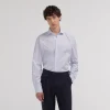 HAST Chemise cintrée en popeline double retors à fines rayures es> Cintrée | Chemises Formelles