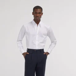 HAST Chemise cintrée en popeline double retors blanche> Cintrée | Chemises Blanches