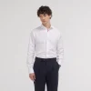 HAST Chemise cintrée en popeline double retors blanche à poignets mousquetaires> Cintrée | Chemises Blanches