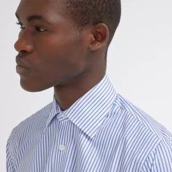 HAST Chemise cintrée en popeline à rayures bleues et blanches> Cintrée | Chemises Bleues
