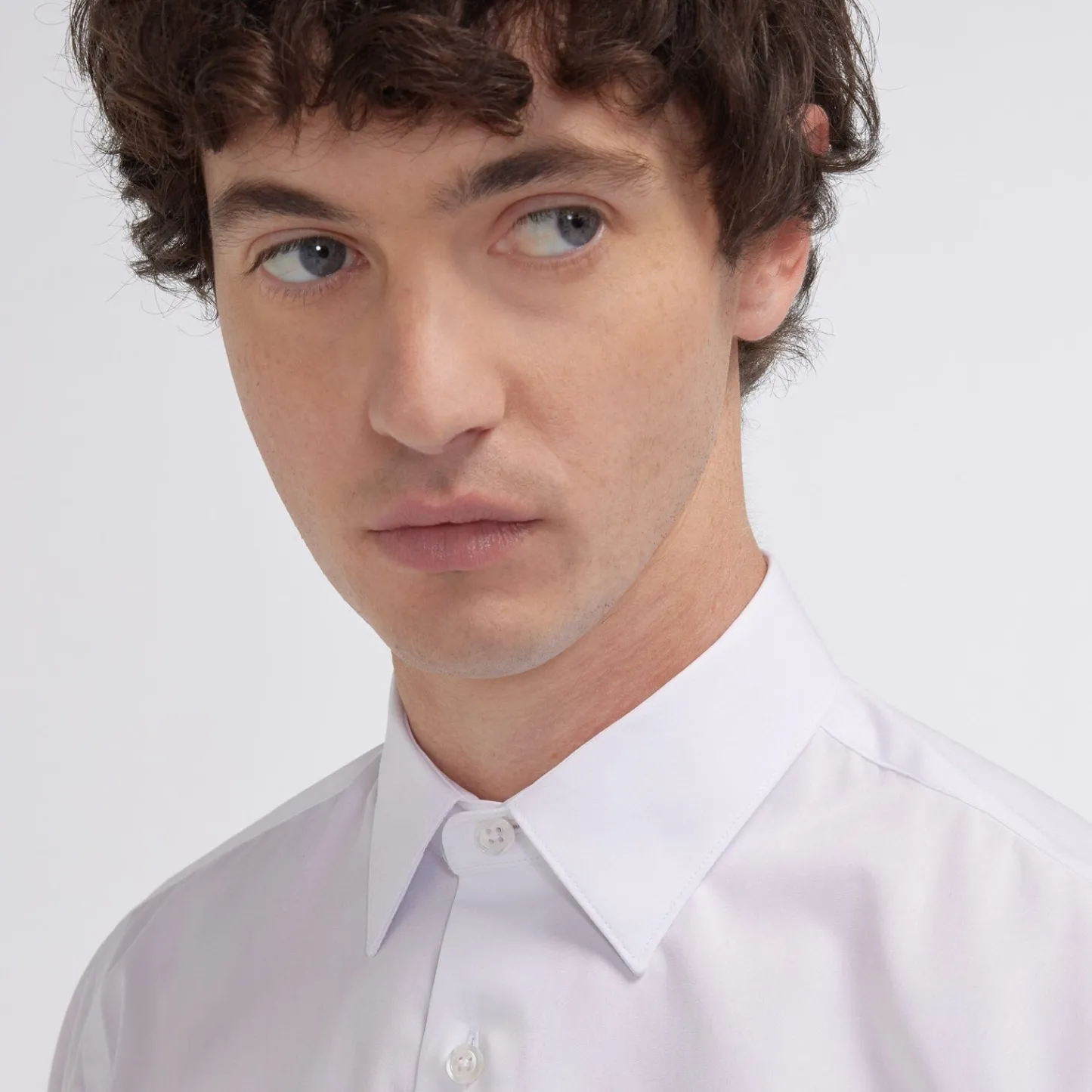 HAST Chemise cintrée en popeline double retors he> Chemises Blanches | Chemises Formelles