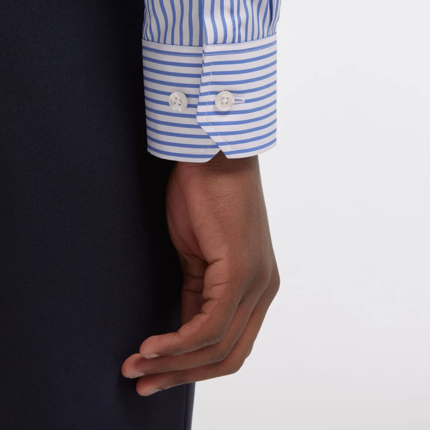 HAST Chemise cintrée en popeline à rayures bleues et blanches> Cintrée | Chemises Bleues