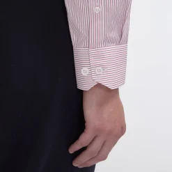 HAST Chemise cintrée en popeline double retors à fines rayures s><noscript><img width=