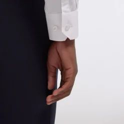 HAST Chemise cintrée en popeline double retors blanche><noscript><img width=