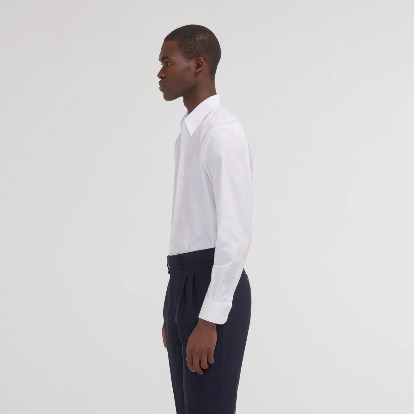 HAST Chemise cintrée en popeline double retors blanche> Cintrée | Chemises Blanches