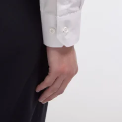 HAST Chemise cintrée en popeline double retors blanche><noscript><img width=