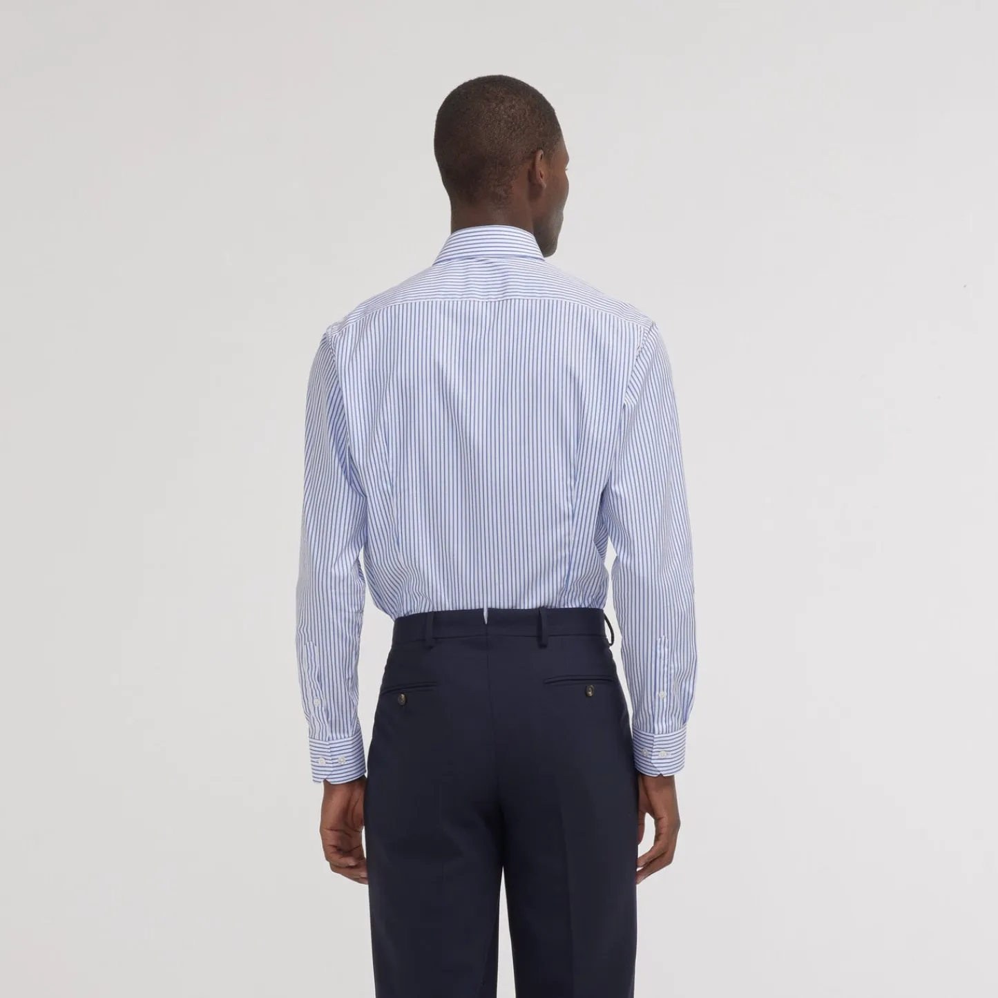 HAST Chemise cintrée en popeline à rayures bleues et blanches> Cintrée | Chemises Bleues