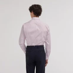 HAST Chemise cintrée en popeline double retors à fines rayures s><noscript><img width=