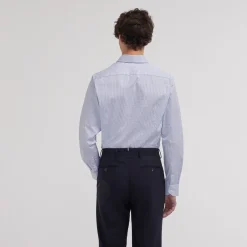 HAST Chemise cintrée en popeline double retors à carreaux foncé><noscript><img width=