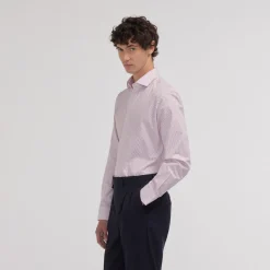 HAST Chemise cintrée en popeline double retors à fines rayures s><noscript><img width=