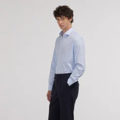 HAST Chemise cintrée en popeline double retors à petites rayures es><noscript><img width=