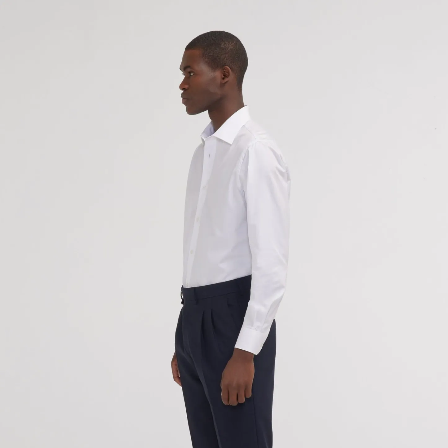 HAST Chemise cintrée en popeline double retors blanche> Cintrée | Chemises Blanches