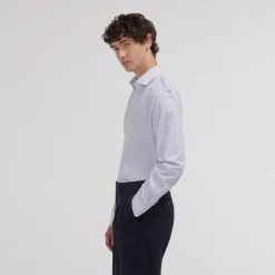 HAST Chemise cintrée en popeline double retors à fines rayures es><noscript><img width=