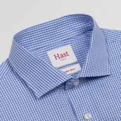 HAST Chemise cintrée en popeline double retors vichy e><noscript><img width=