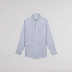 HAST Chemise cintrée en popeline double retors à fines rayures es><noscript><img width=