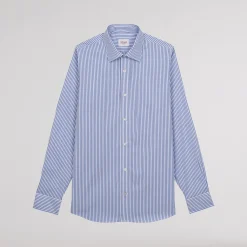 HAST Chemise cintrée en popeline à rayures bleues et blanches><noscript><img width=