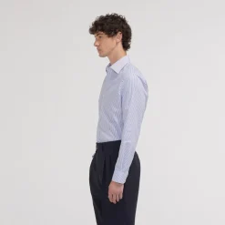 HAST Chemise cintrée en twill à fines rayures bleues et blanches><noscript><img width=