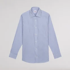 HAST Chemise cintrée en twill à fines rayures bleues et blanches><noscript><img width=