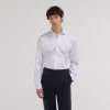 HAST Chemise cintrée en twill double retors à fines rayures es> Cintrée | Chemises Bleues