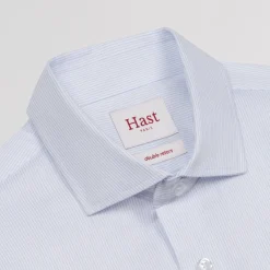 HAST Chemise cintrée en twill double retors à fines rayures es><noscript><img width=