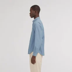 HAST Chemise en chambray bleue><noscript><img width=