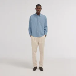 HAST Chemise en chambray bleue><noscript><img width=