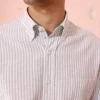 HAST Chemise en coton à rayures blanches et es> Classique | Chemises Casual