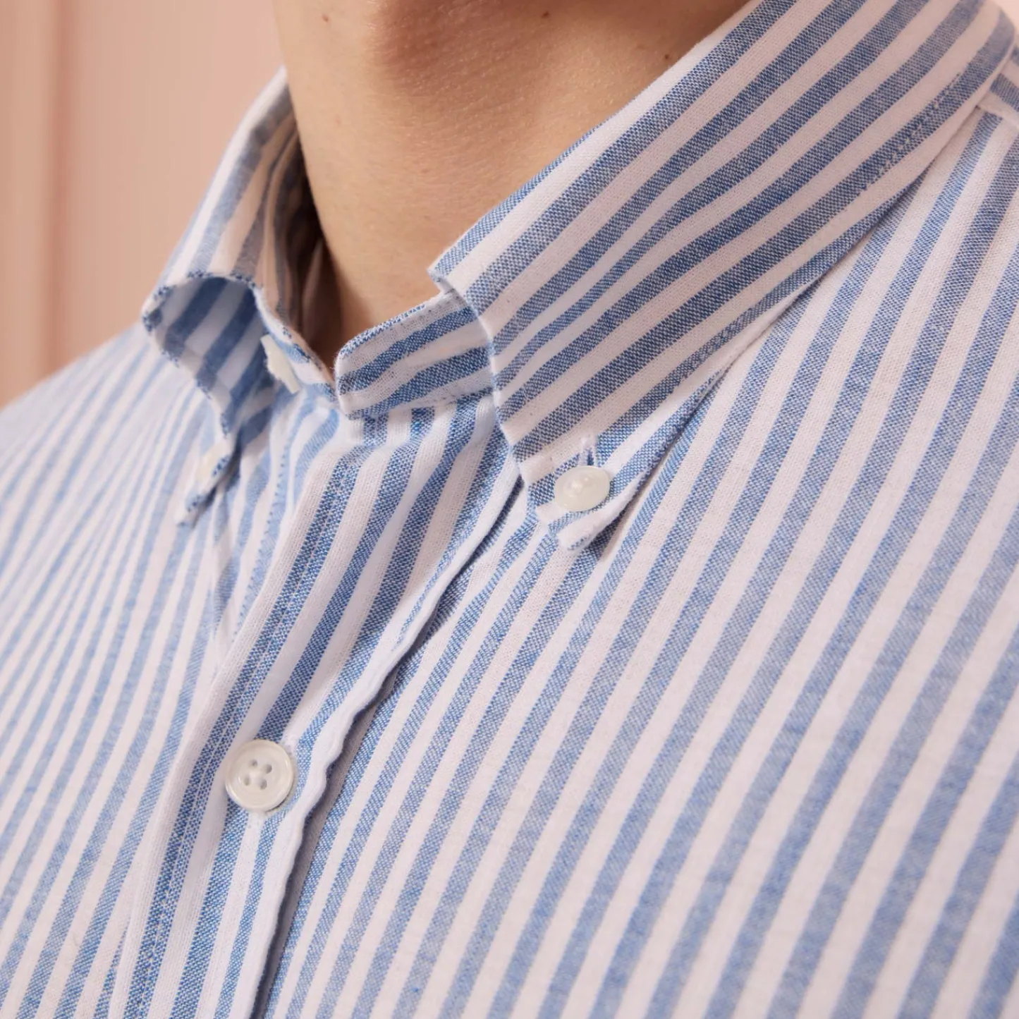 HAST Chemise en coton à rayures blanches et es> Classique | Chemises Bleues