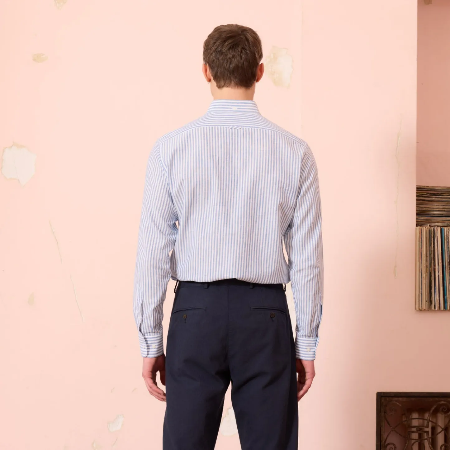 HAST Chemise en coton à rayures blanches et es> Classique | Chemises Bleues