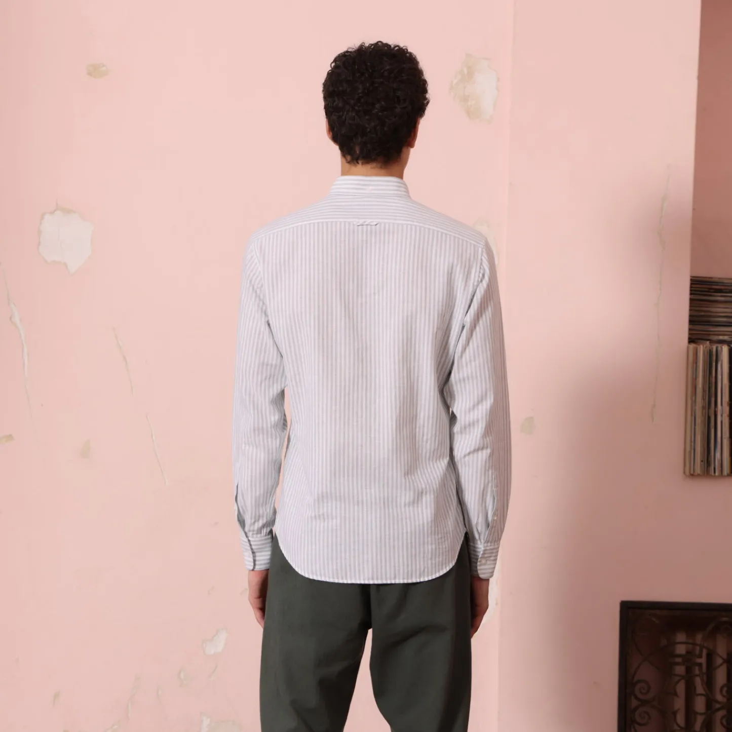 HAST Chemise en coton à rayures blanches et es> Classique | Chemises Casual