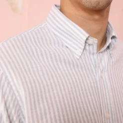 HAST Chemise en coton à rayures blanches et es><noscript><img width=