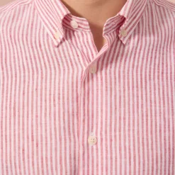 HAST Chemise en coton et lin à rayures> Décontractée | Chemises Par Couleurs